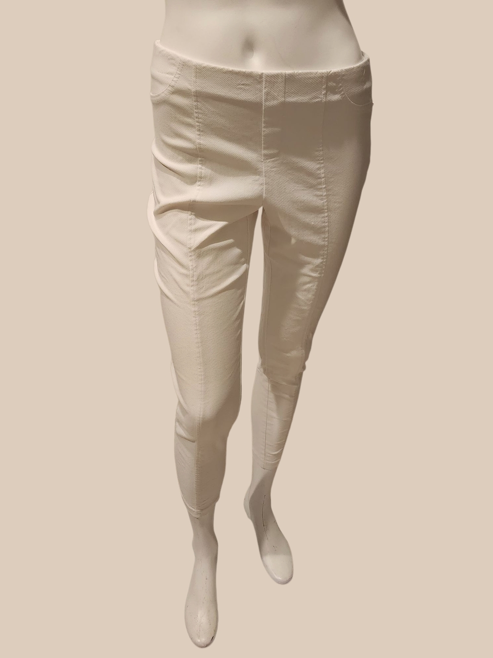 Women’s Cream Woven Skinny Pants